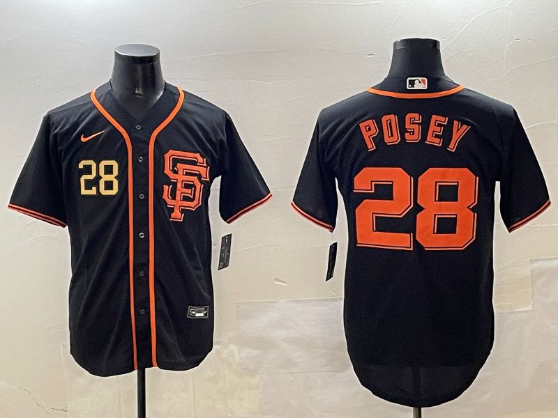 Men San Francisco Giants #28 Posey Black Game 2025 Nike MLB Jersey style 5->san francisco giants->MLB Jersey